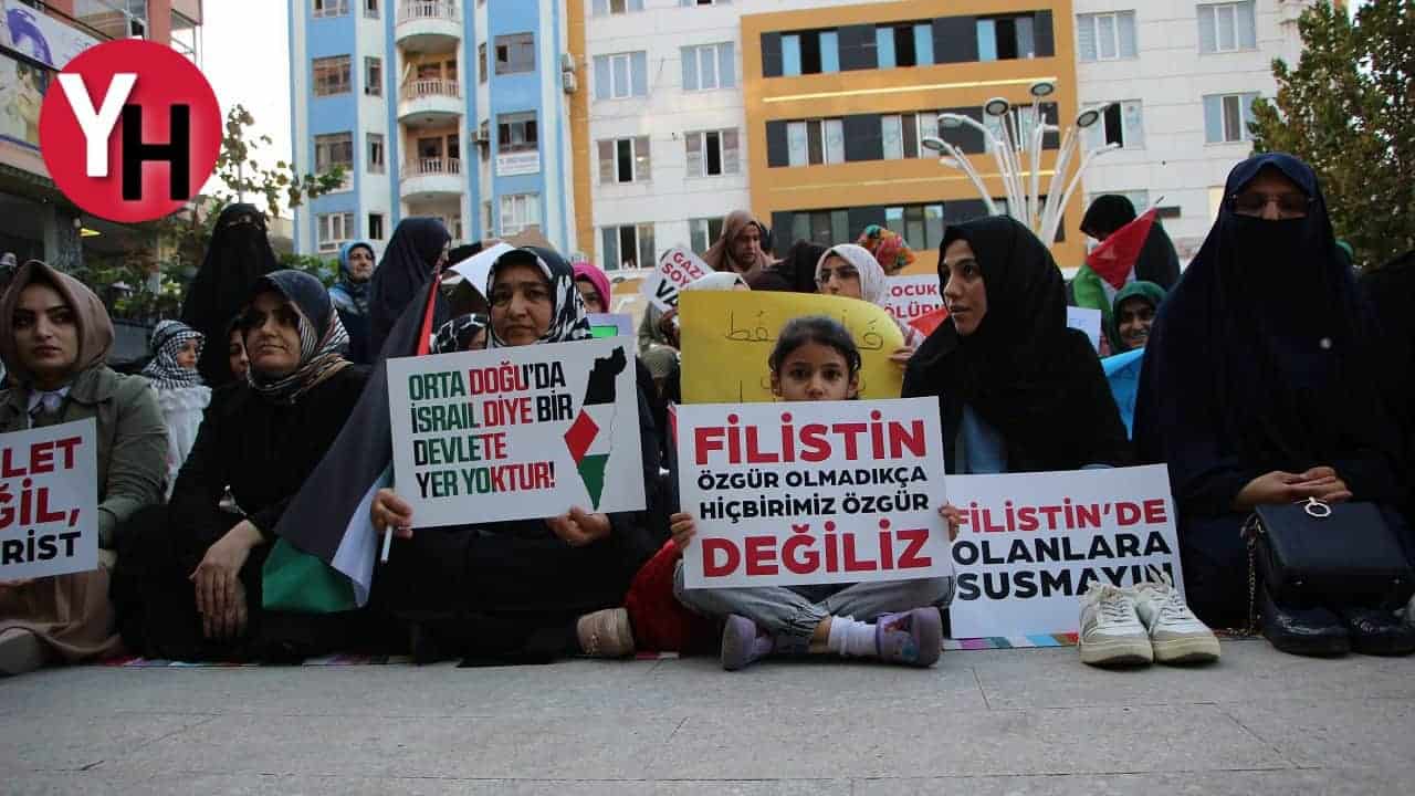 Batman’da kadınlar tarafından Filistin’e destek eylemi