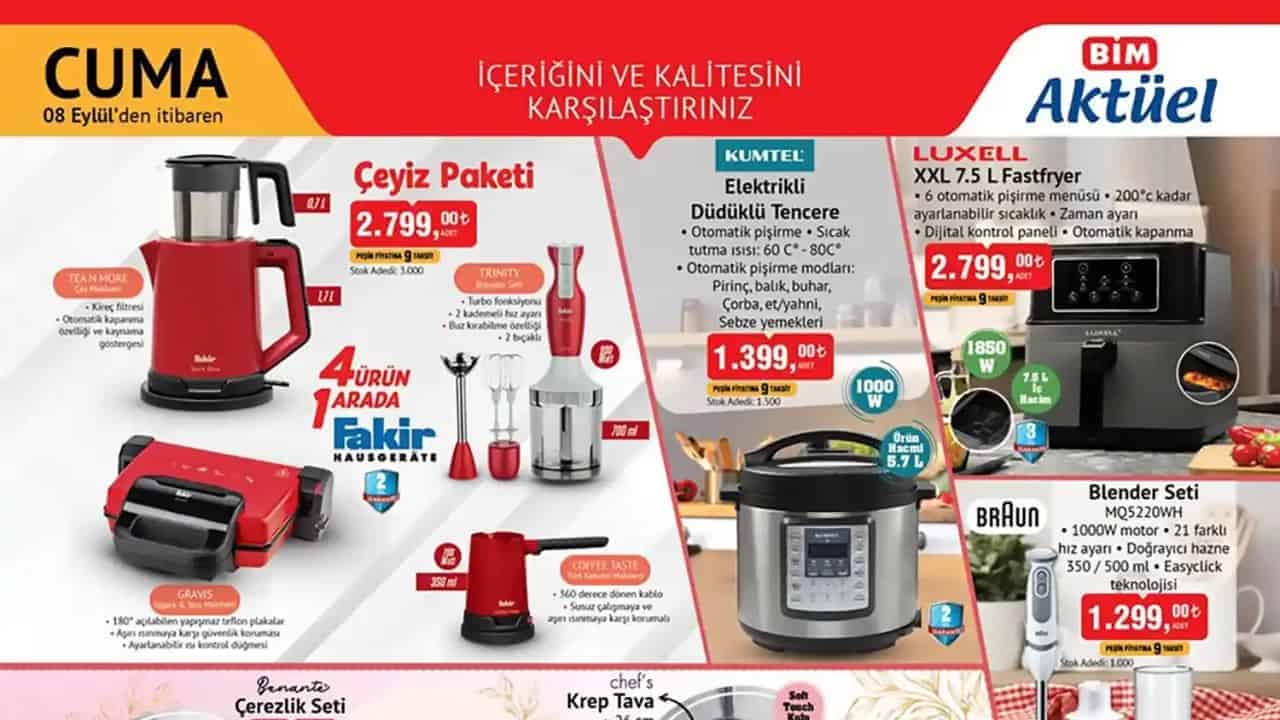 BİM’de Eylül Sürprizi: 8 Eylül Aktüel Ürünler Kataloğu Yayımlandı!