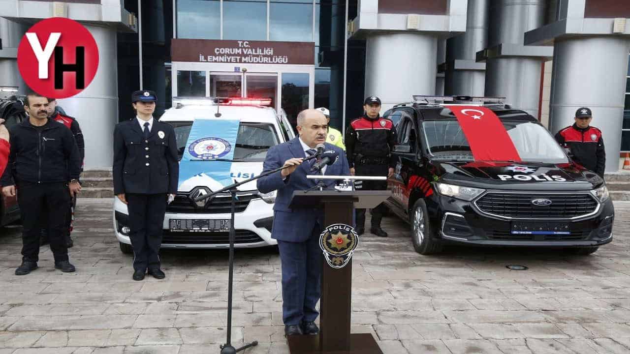 Çorum emniyet teşkilatına katılan yeni araçlar