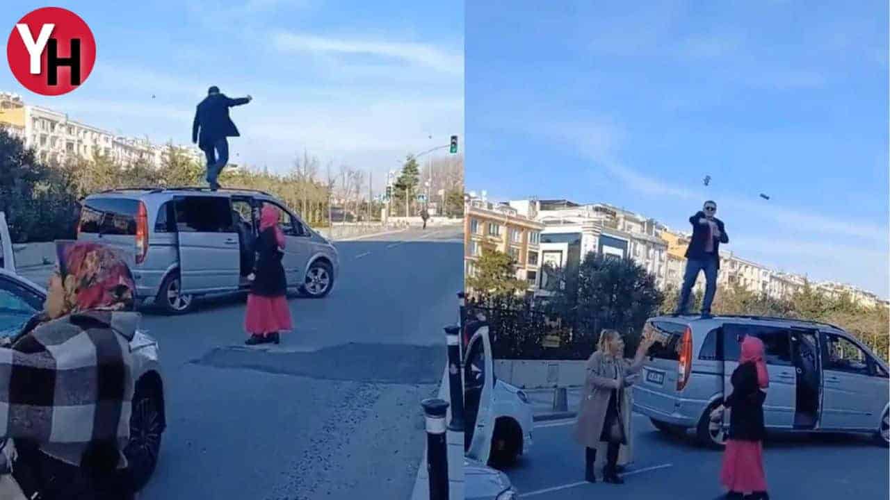 İstanbul’da Konvoy Sırasında Para Saçan Grup Trafiği Kapattı