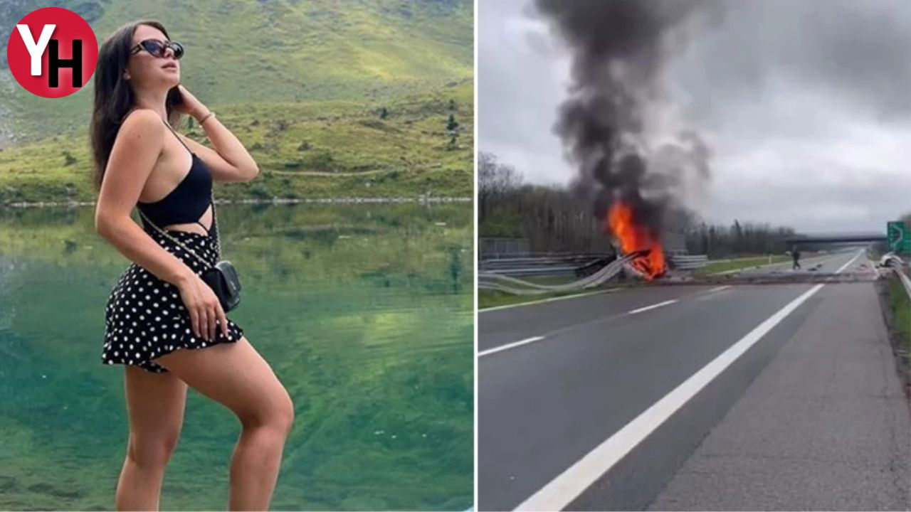 Model ve Sevgilisi Kaza Yaptıkları Otomobilin İçinde Yanarak Öldü