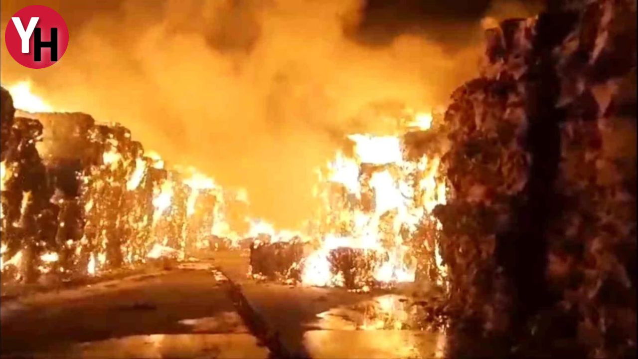 Rüzgarın Etkisiyle Söke Kipaş Kağıt Fabrikası Yangını Yeniden Şiddetlendi