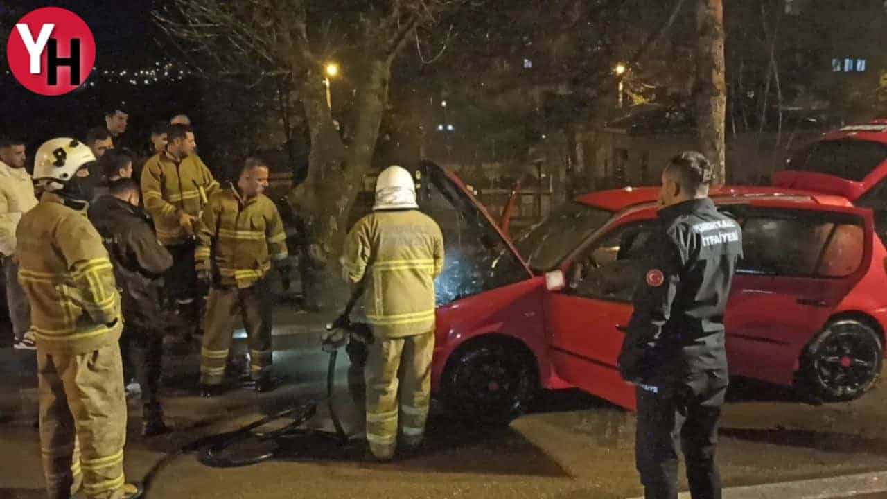 Seyir Halindeki Otomobil Yangını