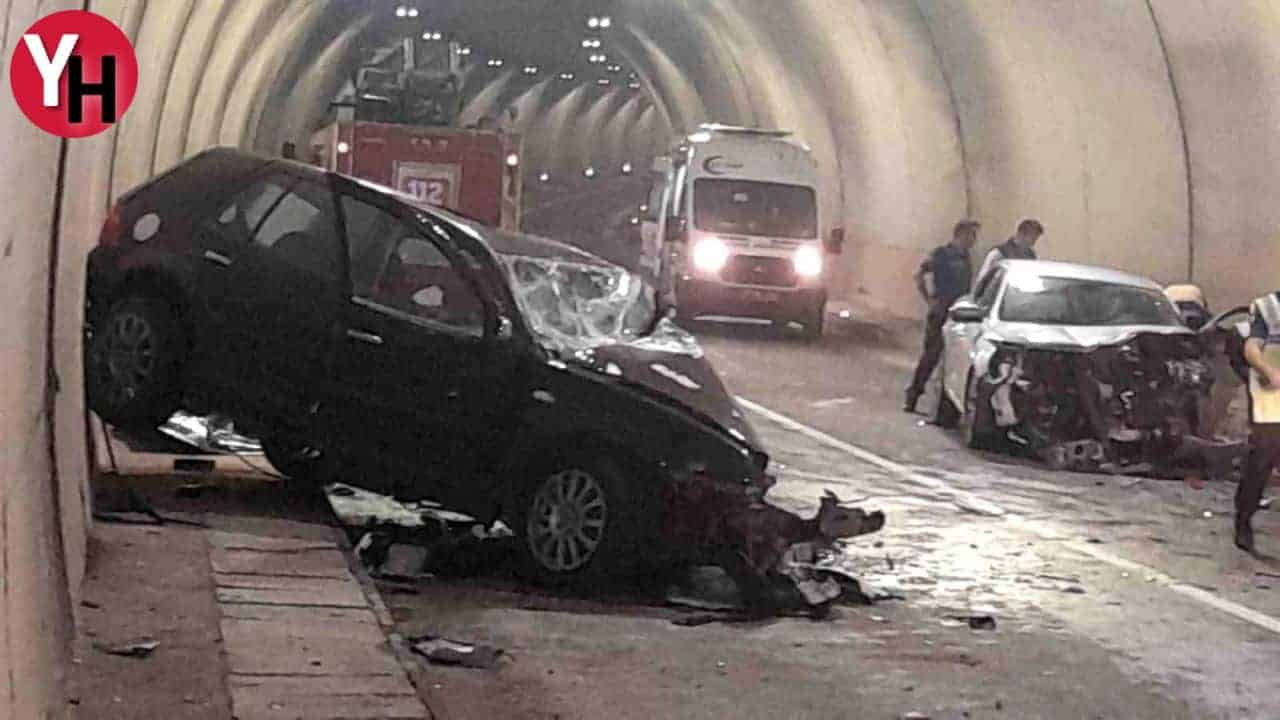 Trabzon’da Tüneli Kabusa Döndüren Kazada 1 Can Kaybı, 4 Yaralı!