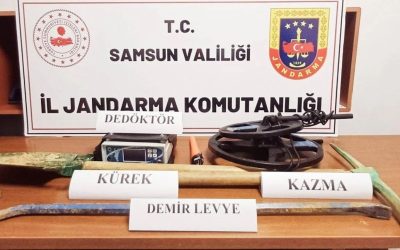 Samsun’da Kaçak Kazı Yapan 5 Şüpheli Suçüstü Yakalandı
