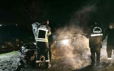 Uşak’ta Yanan Otomobilde Bir Kişi Hayatını Kaybetti