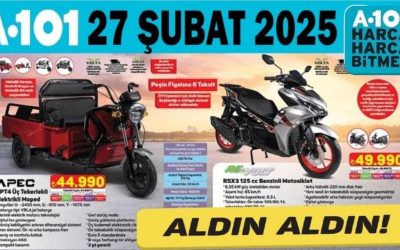 27 Şubat 2025 A101 Aktüel Kataloğunda Neler Var? Üç Tekerlekli Mopet Fırsatını Kaçırmayın!