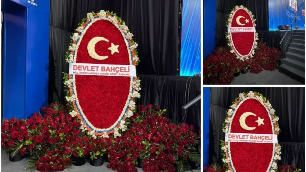 Devlet Bahçeli'den özel çiçek aranjmanı AK Parti kongresine destek!