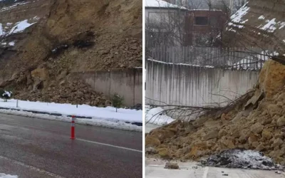 Ordu’da heyelan nedeniyle yol kapanması: K-A Yolu iletilemez