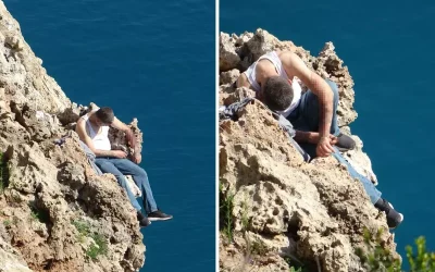 Falezlerin kenarında intihara teşebbüs eden kişi, polis tarafından son anda kurtarıldı: Çaresizlik deneyimini biliyor musunuz?