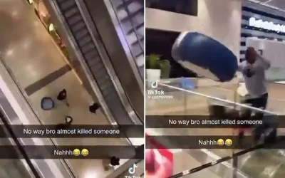 İnsanların hayatını tehlikeye atan kişi, koltuk fırlattı
