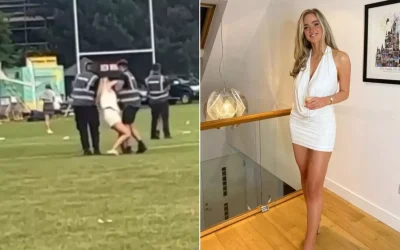 Güzellik kraliçesi sahaya girerken güvenlik görevlisine ırkçı saldırı yaptı