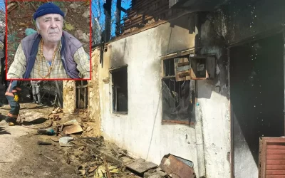 Sahura uyanınca eşi alevler arasında kaldı, can verdi