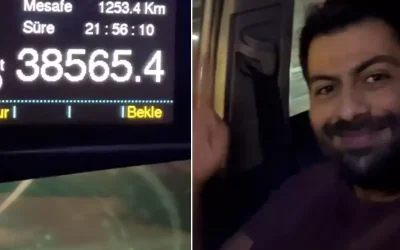 Taksicinin rekor kırdığı 22 saatlik sürüşüyle taksimetre coştu!