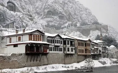 Amasya’da baharın ortasında beyaz sürpriz!