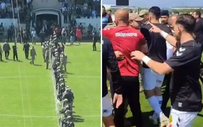 Saha bölünerek karıştı, jandarma müdahale etti!