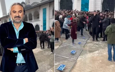 Volkan Konak cenazesinde polis barikatı yıkıldı!