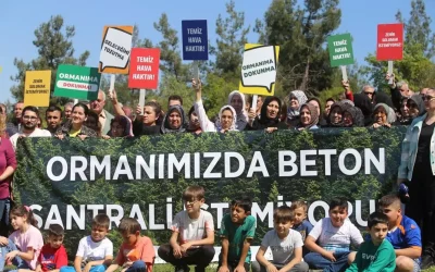 Bursa’da köylüler beton santraline karşı protesto düzenledi