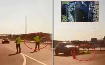 ‘Dur’ ihtarına uymayıp polise çarpan sürücü menfezde yakalandı