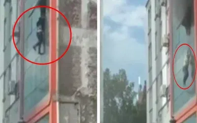 Yangın çıktı, işçiler camdan atlayarak kurtulmaya çalıştı