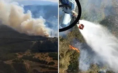 Aliağa’da devam eden orman yangınıyla mücadele!