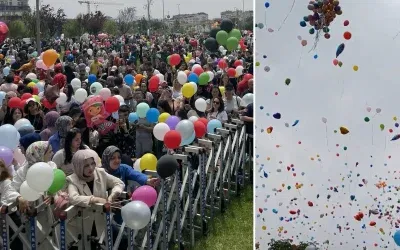 Ali Asaf’a Destek İçin Binlerce Balon Gökyüzüne Bırakıldı