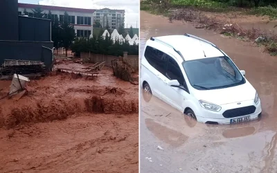 Kırıkkale’de sel felaketi: Tren seferleri durduruldu, evler sular altında