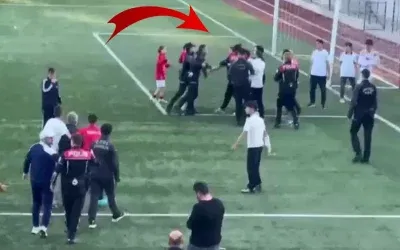 U-15 Futbol Ligi finalinde polis müdahalesi yaşandı!