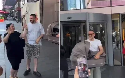 Hüsnü Şenlendirici, ikinci kez dede olmanın sevincini davul zurna eşliğinde kutladı.