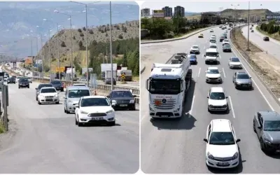 Kırıkkale’de bayram dönüşü trafik sıkışıklığı artıyor