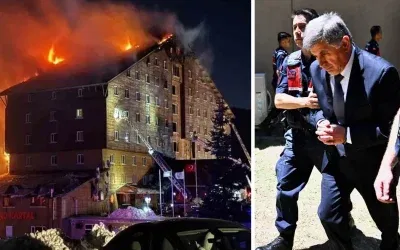 Mahkemeye getirilen otel sahibi, 78 can alan olayla suçlanıyor!