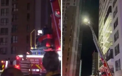 Ankara’da 26 Katlı Binada Korkunç Yangın! Mahsur Kalanlar Kurtarıldı