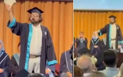 Boğaziçi Üniversitesi mezununun diploma protestosu polisi alarma geçirdi