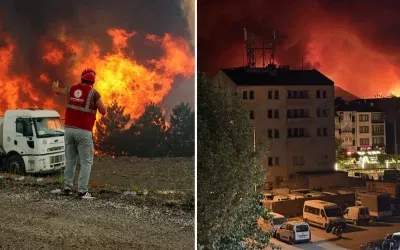 Bursa’da Yangınla Mücadele Devam Ediyor: Evler Tehlikedeki!
