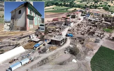 Köyün tümü yanarken, tek sağlam yer burası kaldı