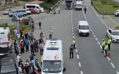 Rize’de korkunç kaza: 1 ölü, 8 yaralı