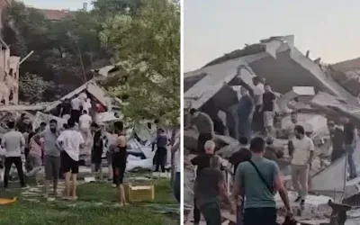 Balıkesir’de deprem sonrası yıkılan binaların ilk görüntüleri!