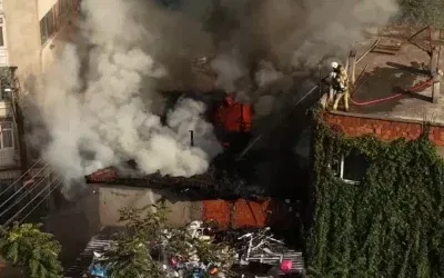 Bursa’da Motosiklet Tamirhanesinde Alevler Yükseldi