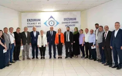 CHP Heyeti Erzurum’da TOBB Başkanı Saim Özakalın’ı Ziyaret Etti