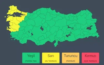 Marmara ve İzmir için Kuvvetli Rüzgar ve Fırtına Uyarısı