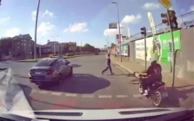 Güngören’de Yaya ve Motosiklet Kaza Görüntüleri