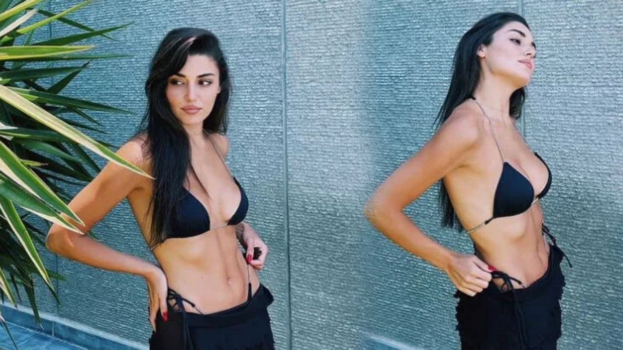 Hande Erçel'in banyo pozuyla göz kamaştırıcı karın kasları!