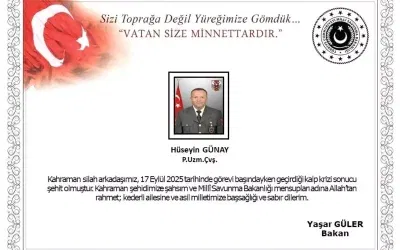 Uzman Çavuş kalp krizi sonucu şehit oldu