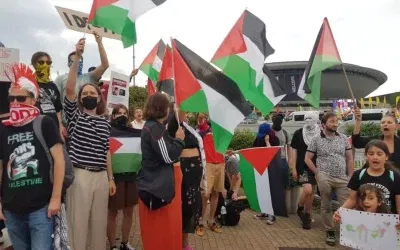 Polonyalılar, İsrail marşını maç öncesi protesto etti.