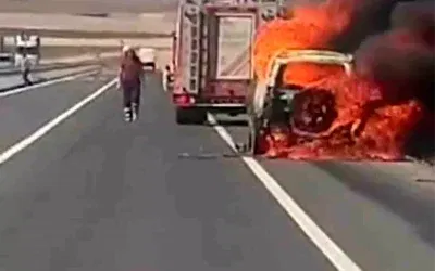 Diyarbakır’da Cip Yangını: Araç Küle Döndü