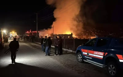 Kırıkkale’de 600 Ton Saman Balyasında Yangın Oluştu