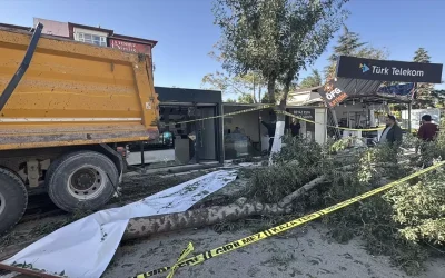 Malatya’da Freni Bozulan Kamyon 7 Konteyner İş Yerine Çarptı