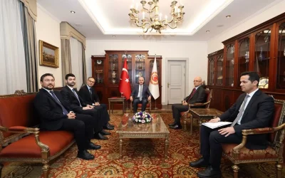 TBMM Başkanı Numan Kurtulmuş, TÜRKPA Genel Sekreteri Ramil Hasan’ı ağırladı