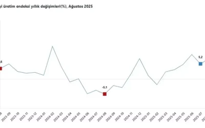 Ağustos’ta sanayi üretimi yıllık yüzde 7,1 yükseldi