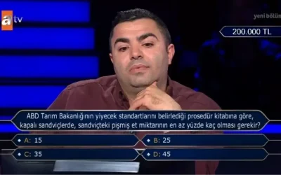 ABD Tarım Bakanlığı: Kapalı sandviçlerdeki et oranı yüzde kaç olmalı?